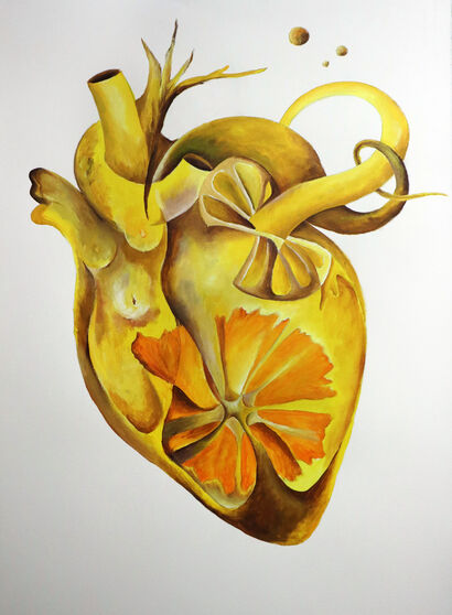 Corazon Yellow - a Paint Artowrk by Adrian Arias